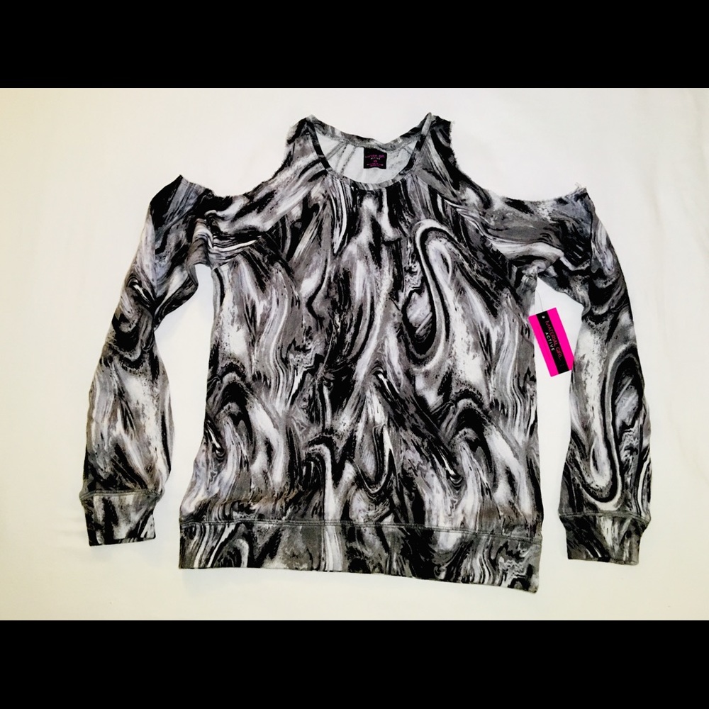 MATERIAL GIRL- Marble Print Sweater